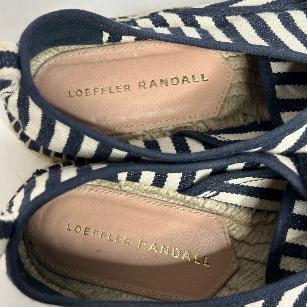 Loeffler Randall Alfie Navy Striped Espadrille Sneakers
